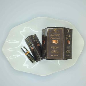 Original Al-Rehab Golden 6ml perfume oil with caramel, vanilla, clean and powdery scent