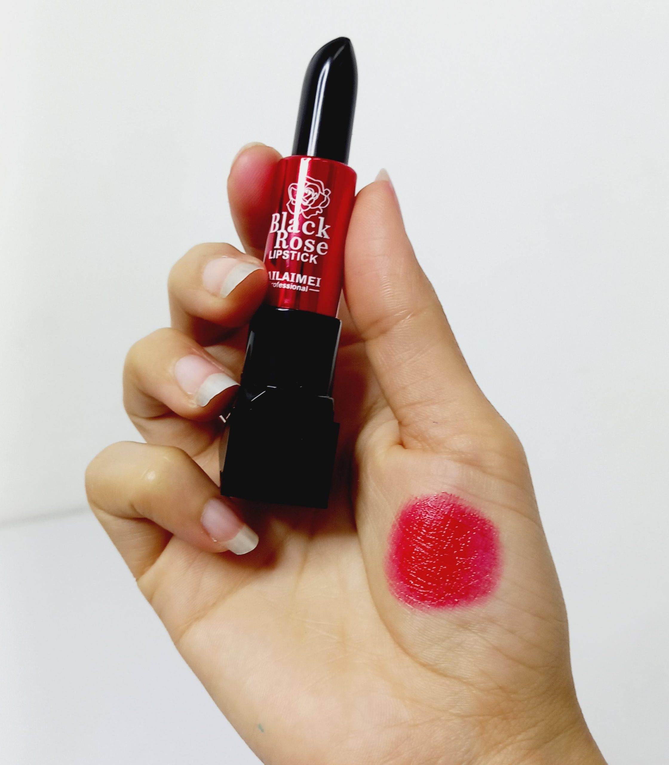 test lipstick black rose