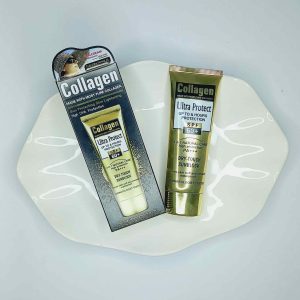 Wokali Collagen Sunscreen 100ml with a buttery texture and bright, fresh-looking finish